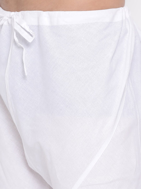 VASTRAMAY Men's Pink Cotton Kurta and Pyjama Set